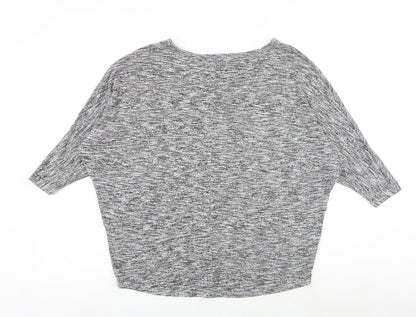 Womens UK Size S New Look Grey Basic Blouse