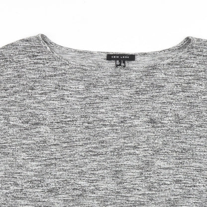 Womens UK Size S New Look Grey Basic Blouse