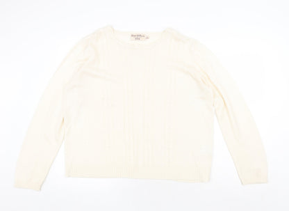 Womens UK Size L EWM Beige Pullover Jumper