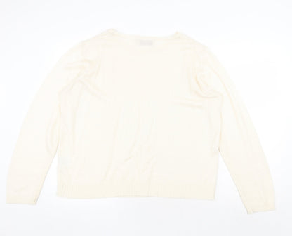 Womens UK Size L EWM Beige Pullover Jumper