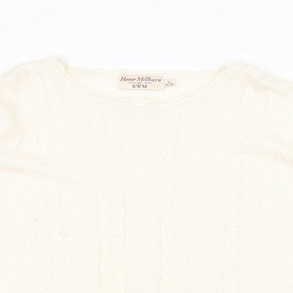 Womens UK Size L EWM Beige Pullover Jumper