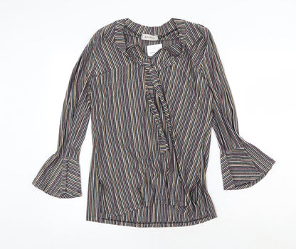 Womens UK Size M BASSINI Multicoloured Basic Blouse