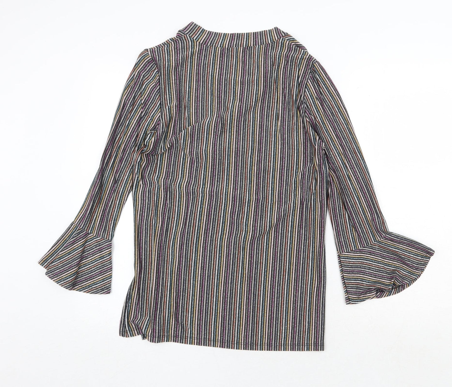 Womens UK Size M BASSINI Multicoloured Basic Blouse