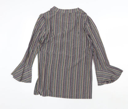 Womens UK Size M BASSINI Multicoloured Basic Blouse
