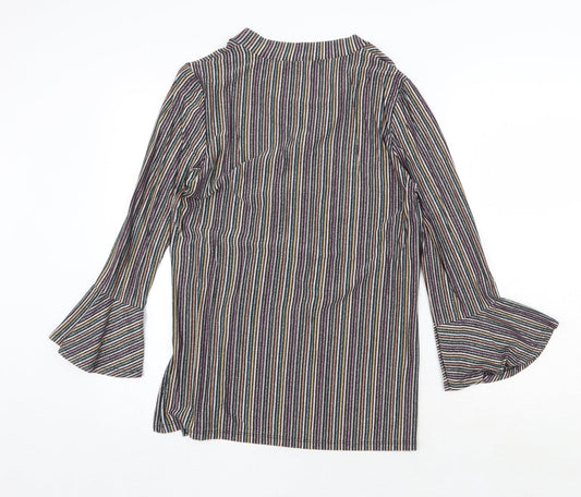 Womens UK Size M BASSINI Multicoloured Basic Blouse