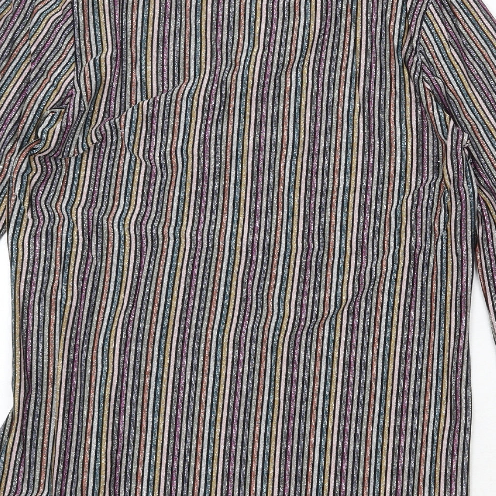 Womens UK Size M BASSINI Multicoloured Basic Blouse