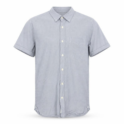 Mens UK Size S H&M Blue  Button-Up Short Sleeve Casual Shirt