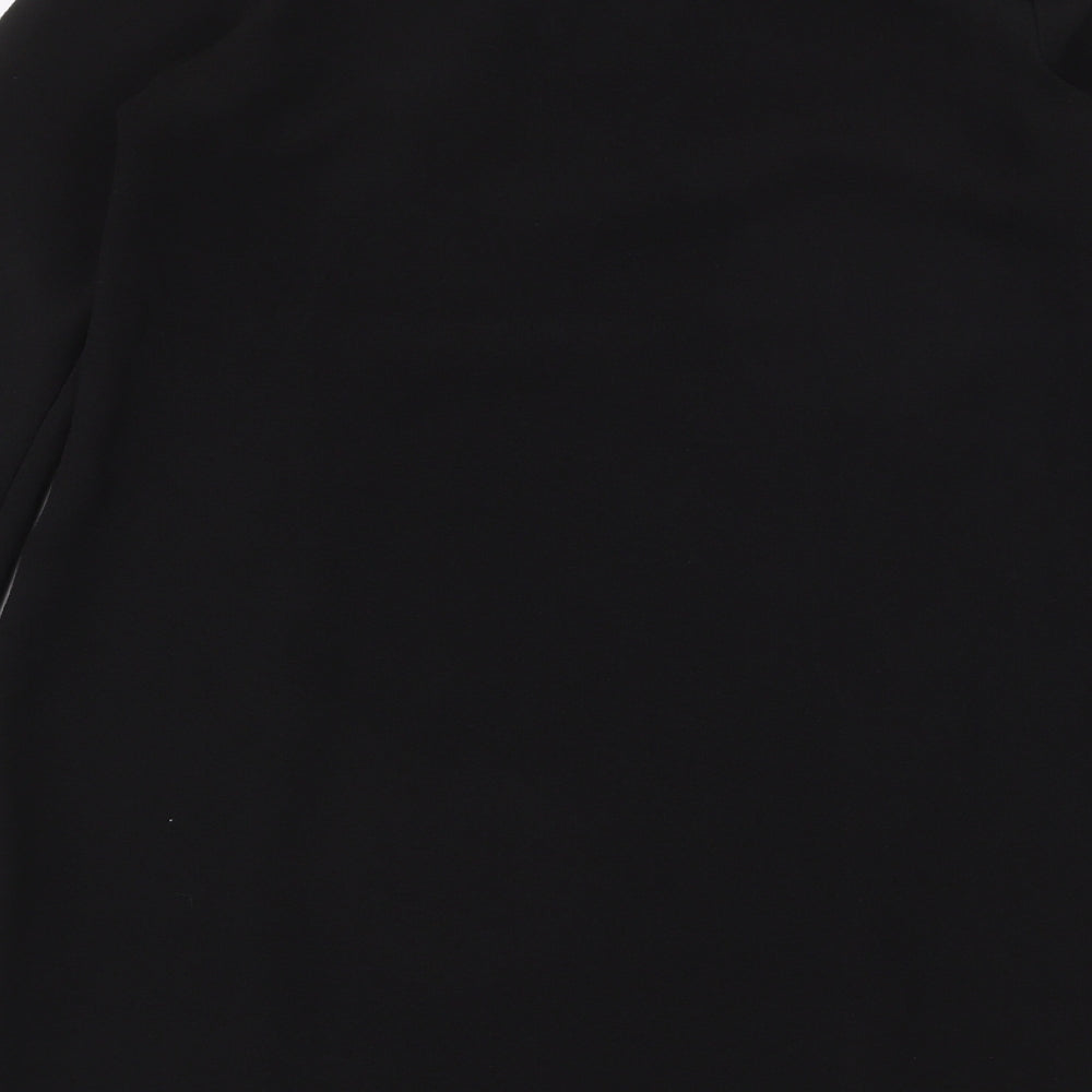 Boohoo Womens Black Polyester A-Line Size 12 V-Neck Pullover