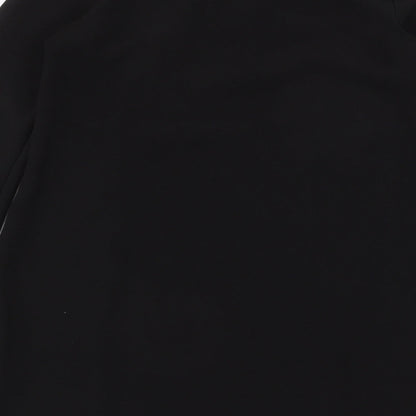 Boohoo Womens Black Polyester A-Line Size 12 V-Neck Pullover