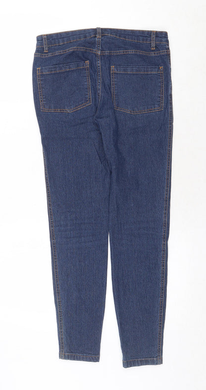 Mohito Womens Blue Cotton Skinny Jeans Size 8 Regular Zip