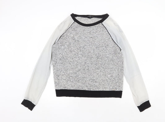 Autograph Womens Grey Round Neck Polyester Pullover Jumper Size 12