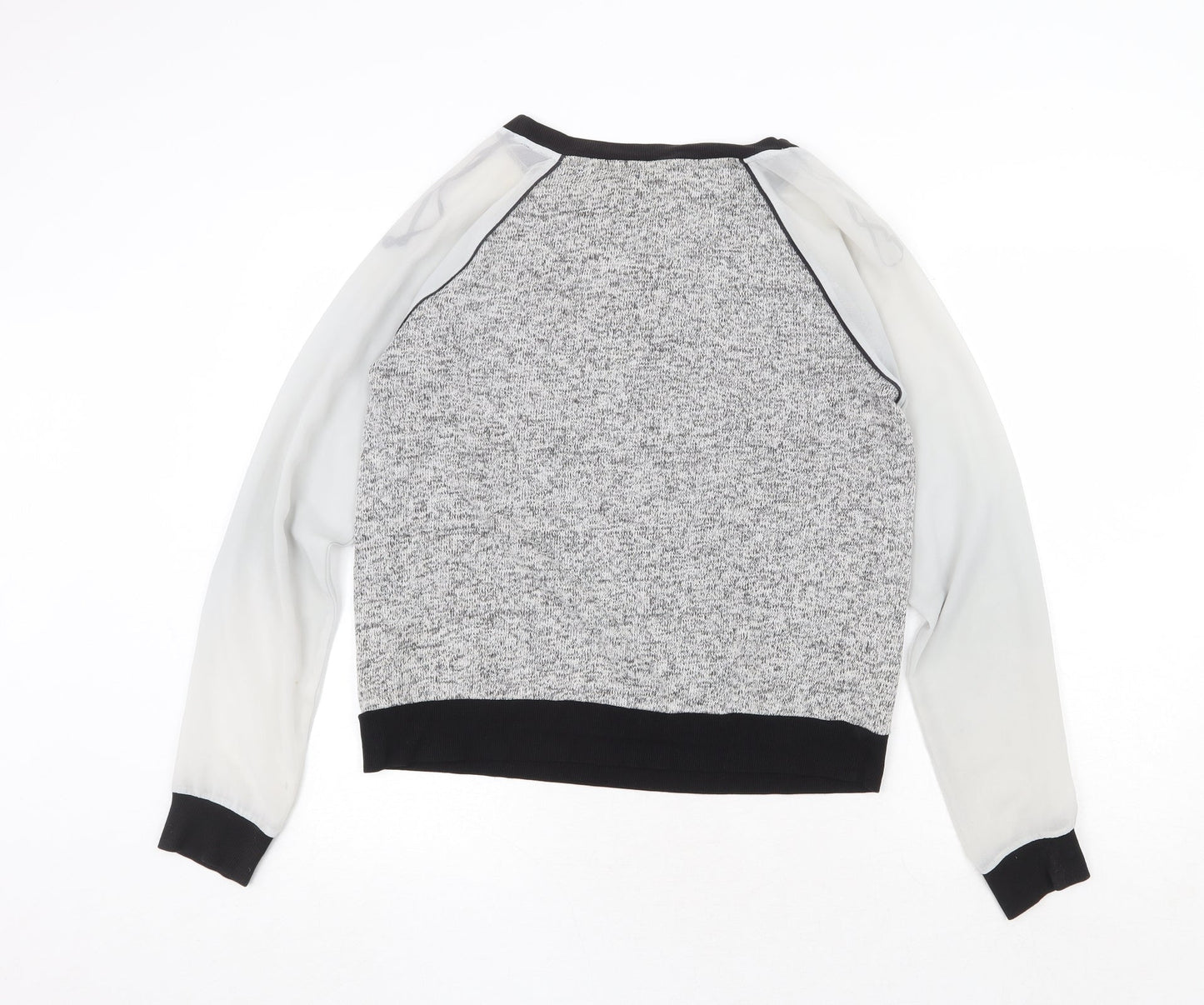 Autograph Womens Grey Round Neck Polyester Pullover Jumper Size 12