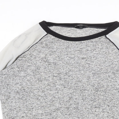 Autograph Womens Grey Round Neck Polyester Pullover Jumper Size 12