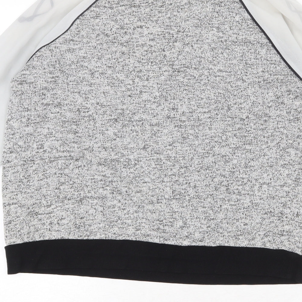 Autograph Womens Grey Round Neck Polyester Pullover Jumper Size 12