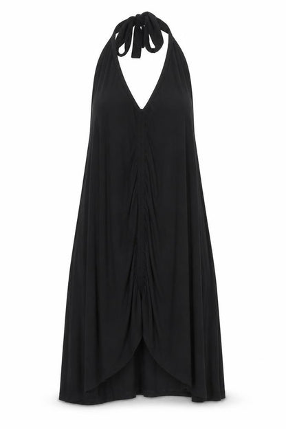 Debenhams Womens Black Viscose Trapeze & Swing Size 8 Halter Tie