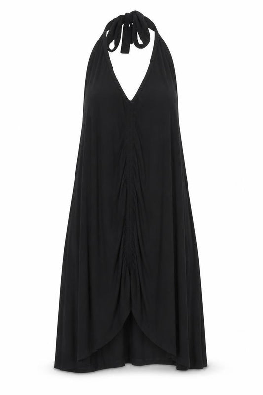 Debenhams Womens Black Viscose Trapeze & Swing Size 8 Halter Tie