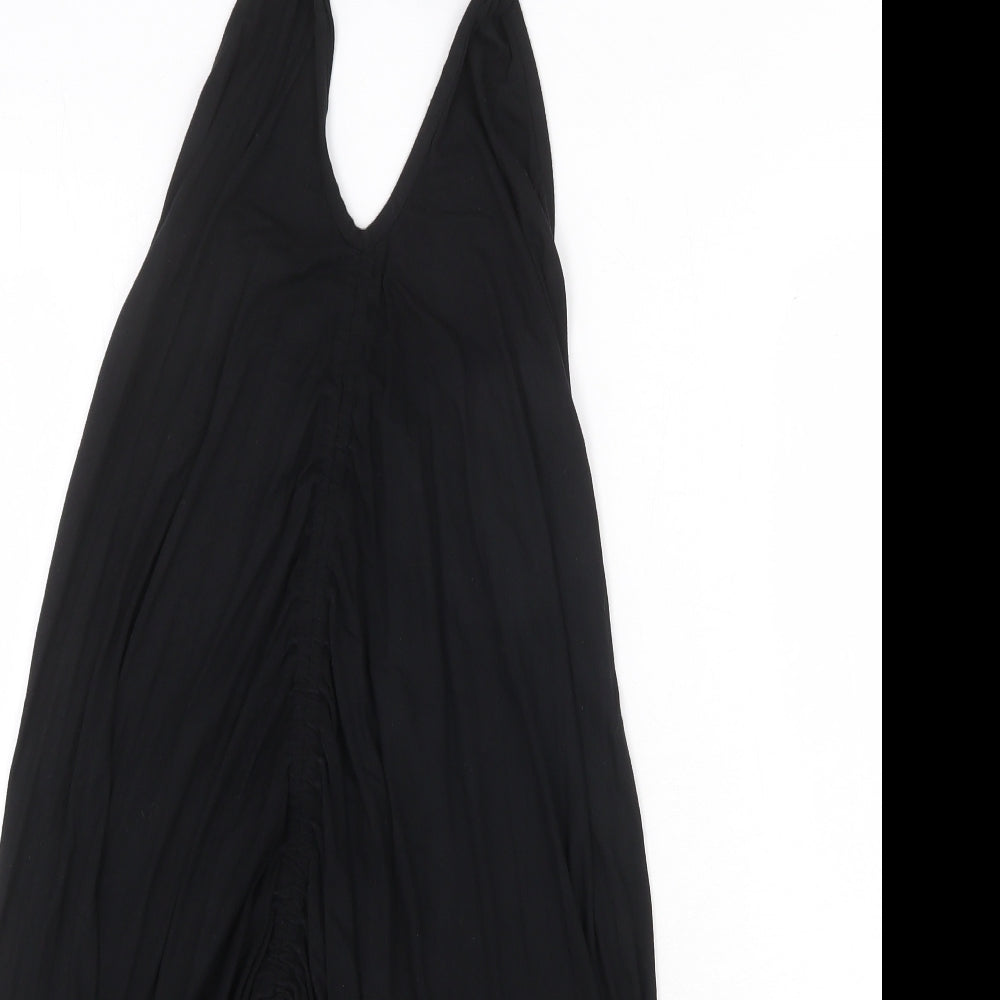 Debenhams Womens Black Viscose Trapeze & Swing Size 8 Halter Tie