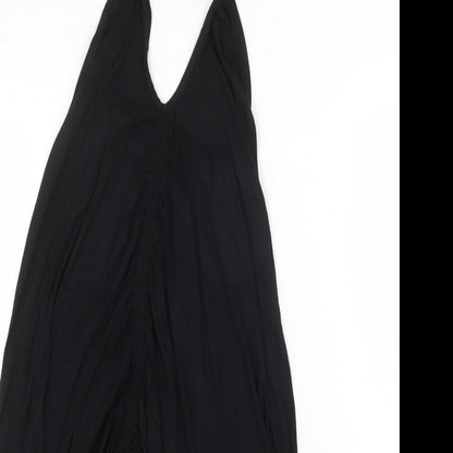 Debenhams Womens Black Viscose Trapeze & Swing Size 8 Halter Tie