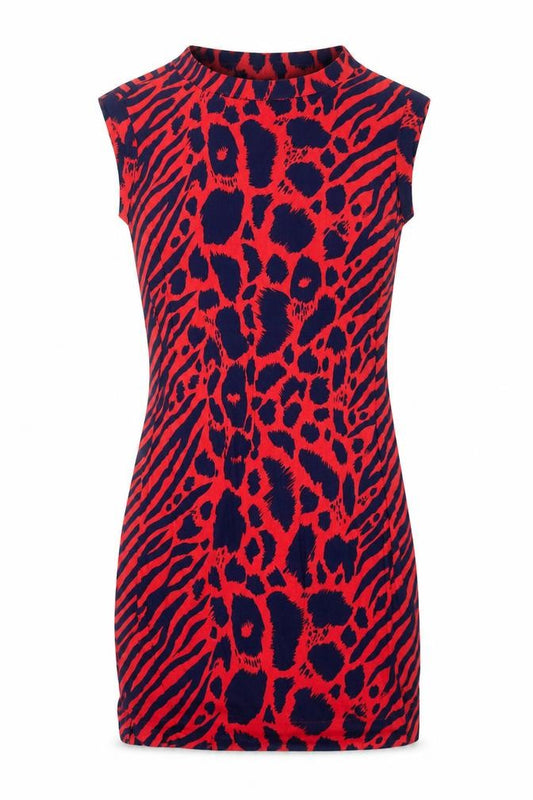 NEXT Womens Multicoloured Animal Print Viscose A-Line Size 6 Round Neck Pullover - Leopard Pattern