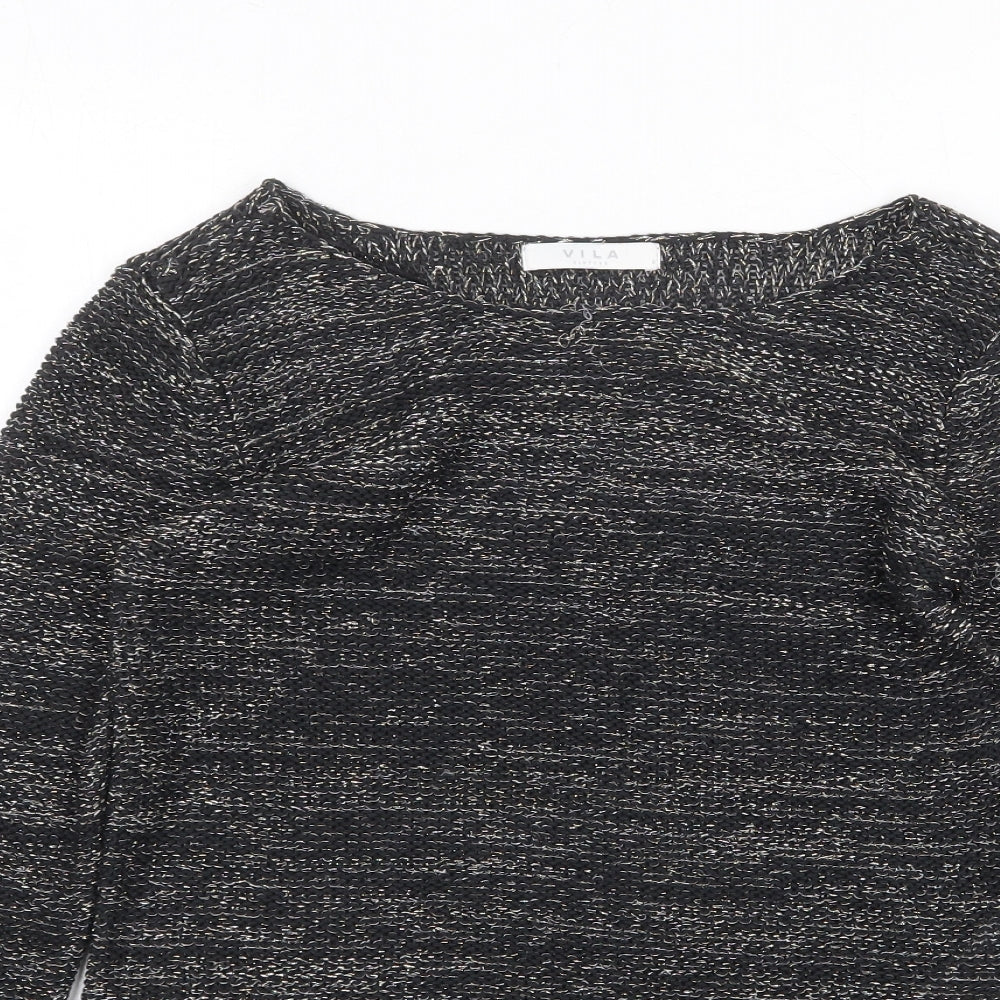 Womens UK Size S VILA Black Pullover Jumper