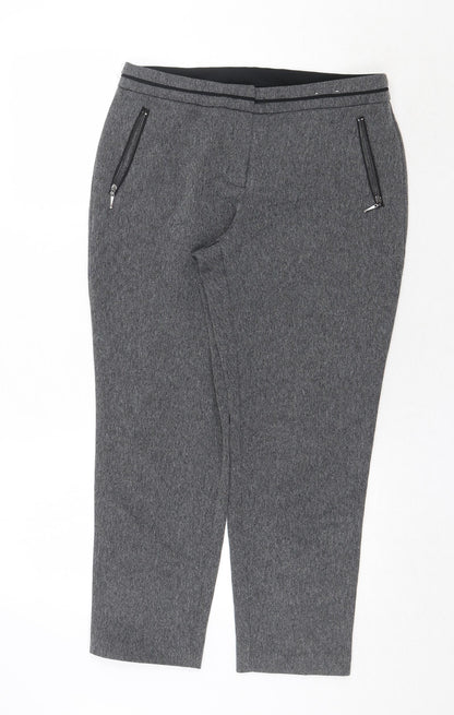 Womens UK Size 12 Dorothy Perkins Regular Fit Carrot Grey Trousers
