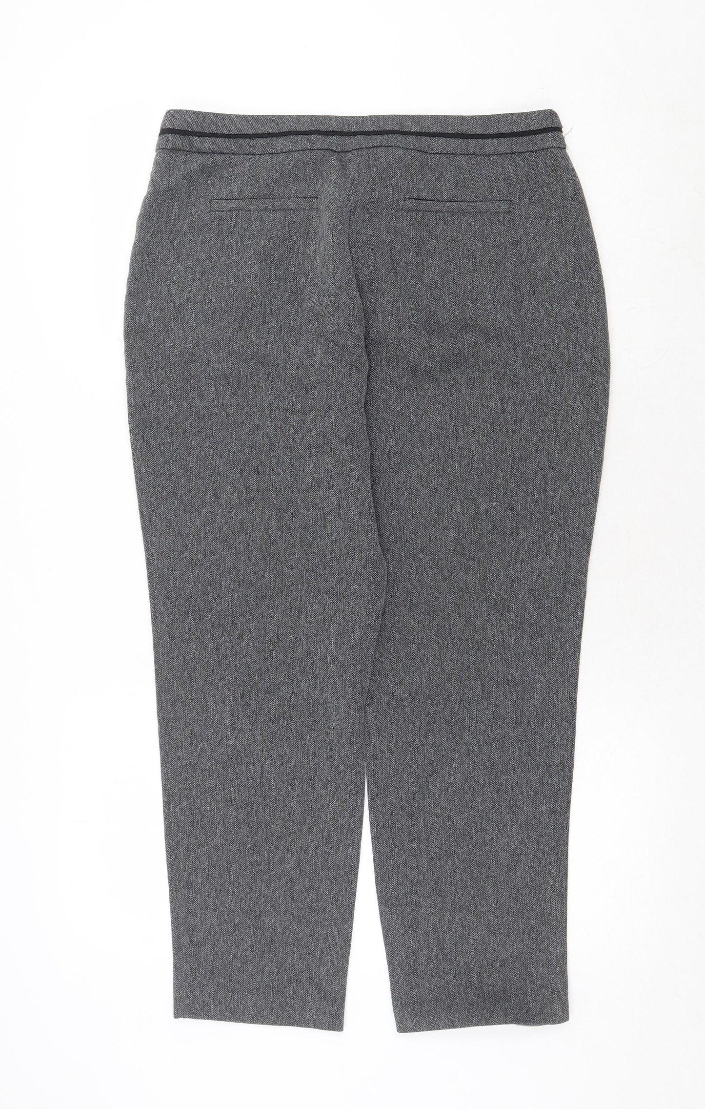 Womens UK Size 12 Dorothy Perkins Regular Fit Carrot Grey Trousers
