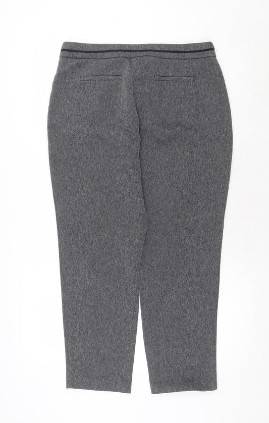 Womens UK Size 12 Dorothy Perkins Regular Fit Carrot Grey Trousers