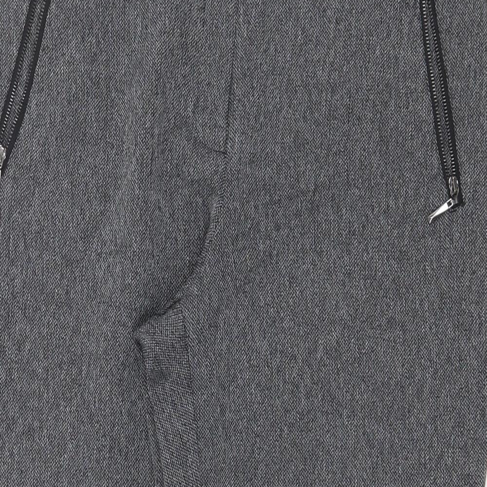 Womens UK Size 12 Dorothy Perkins Regular Fit Carrot Grey Trousers