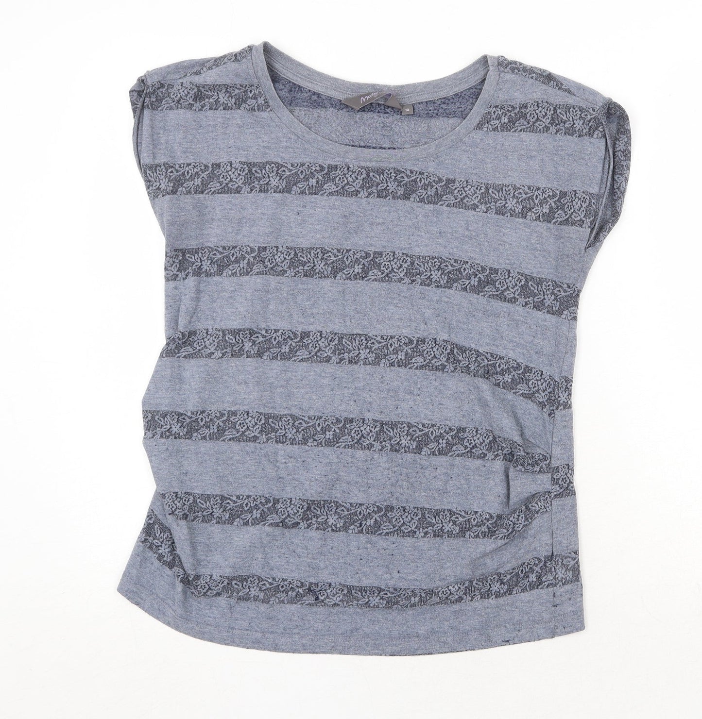 Womens UK Size 10 New Look Grey Basic Blouse
