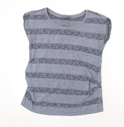 Womens UK Size 10 New Look Grey Basic Blouse