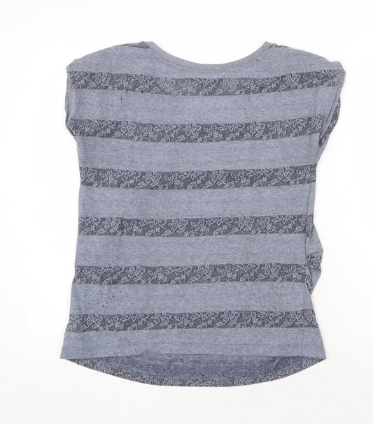 Womens UK Size 10 New Look Grey Basic Blouse