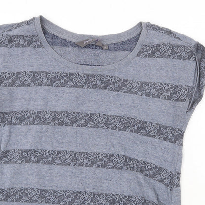 Womens UK Size 10 New Look Grey Basic Blouse