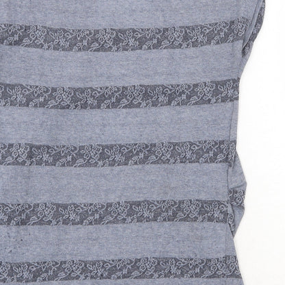Womens UK Size 10 New Look Grey Basic Blouse