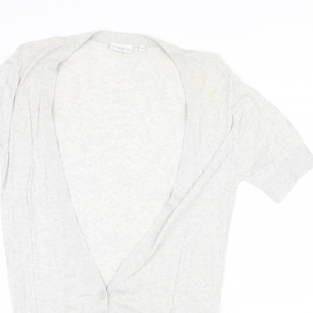 Womens UK Size 10 New Look Grey Cardigan Jumper