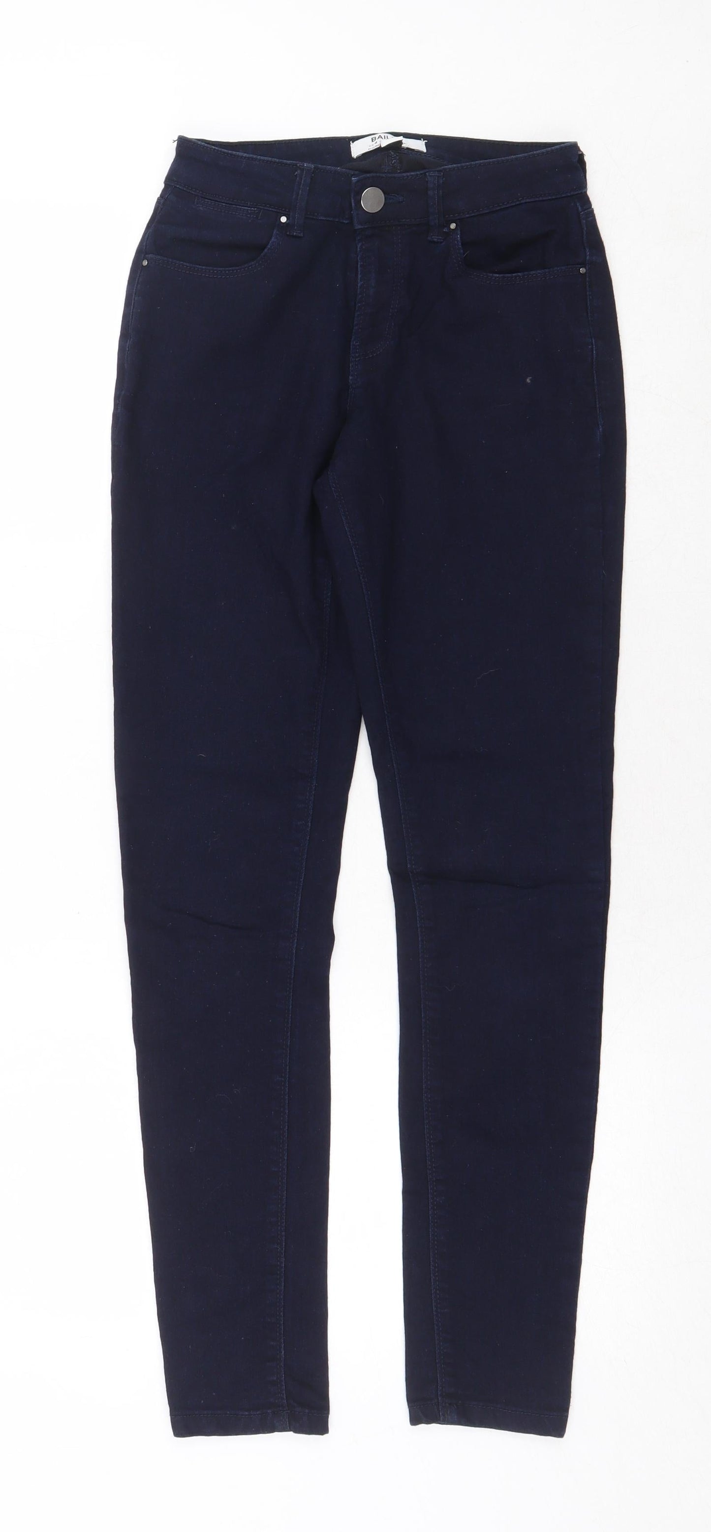 Dorothy Perkins Womens Blue Cotton Skinny Jeans Size 8 Regular Button