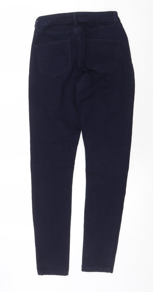 Dorothy Perkins Womens Blue Cotton Skinny Jeans Size 8 Regular Button
