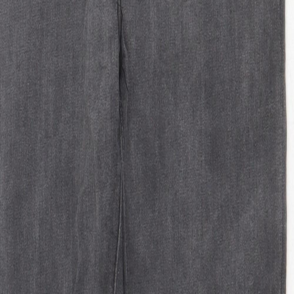 PRETTYLITTLETHING Womens Grey Cotton Skinny Jeans Size 10 Regular Zip
