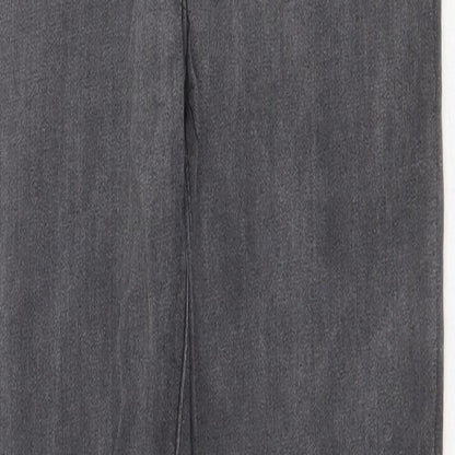 PRETTYLITTLETHING Womens Grey Cotton Skinny Jeans Size 10 Regular Zip