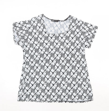 Womens UK Size L Sky Designs White Basic T-Shirt