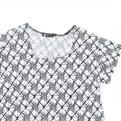 Womens UK Size L Sky Designs White Basic T-Shirt