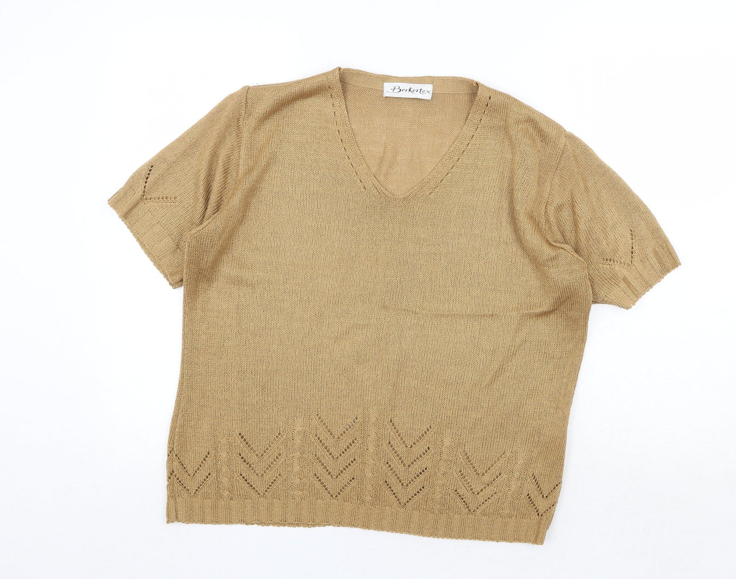 Womens UK Size 10 Berketex Beige Pullover Jumper