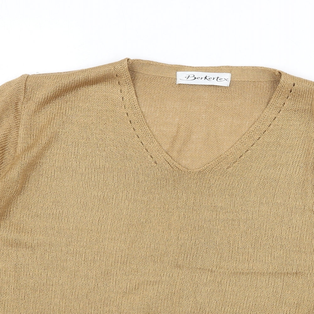 Womens UK Size 10 Berketex Beige Pullover Jumper