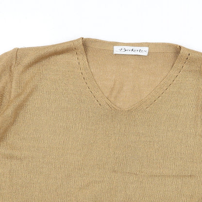 Womens UK Size 10 Berketex Beige Pullover Jumper