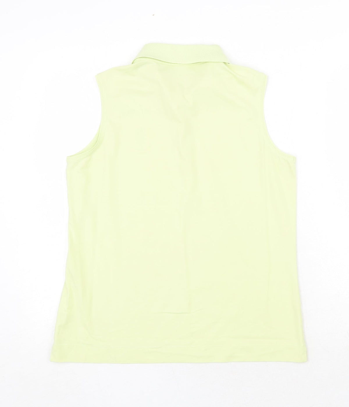 Ashworth Womens Green Cotton Basic Tank Size M Collared