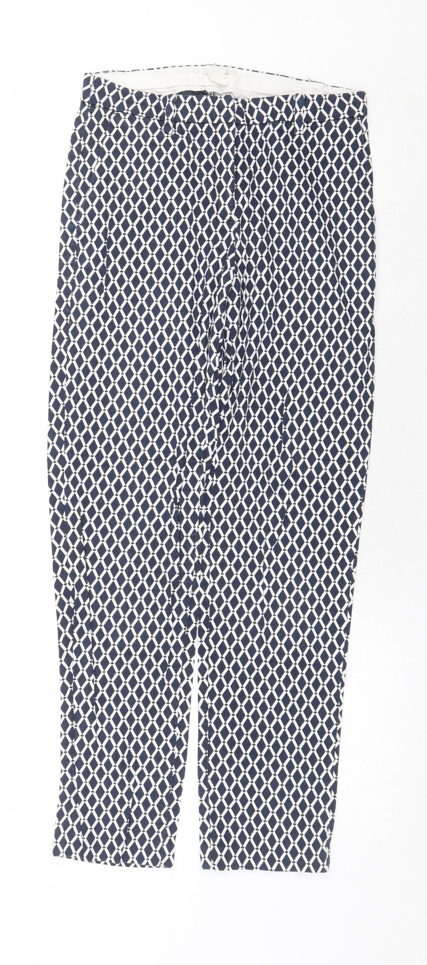 Womens UK Size 6 H&M Regular Fit Chino Blue Trousers