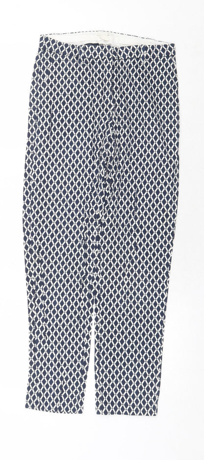 Womens UK Size 6 H&M Regular Fit Chino Blue Trousers