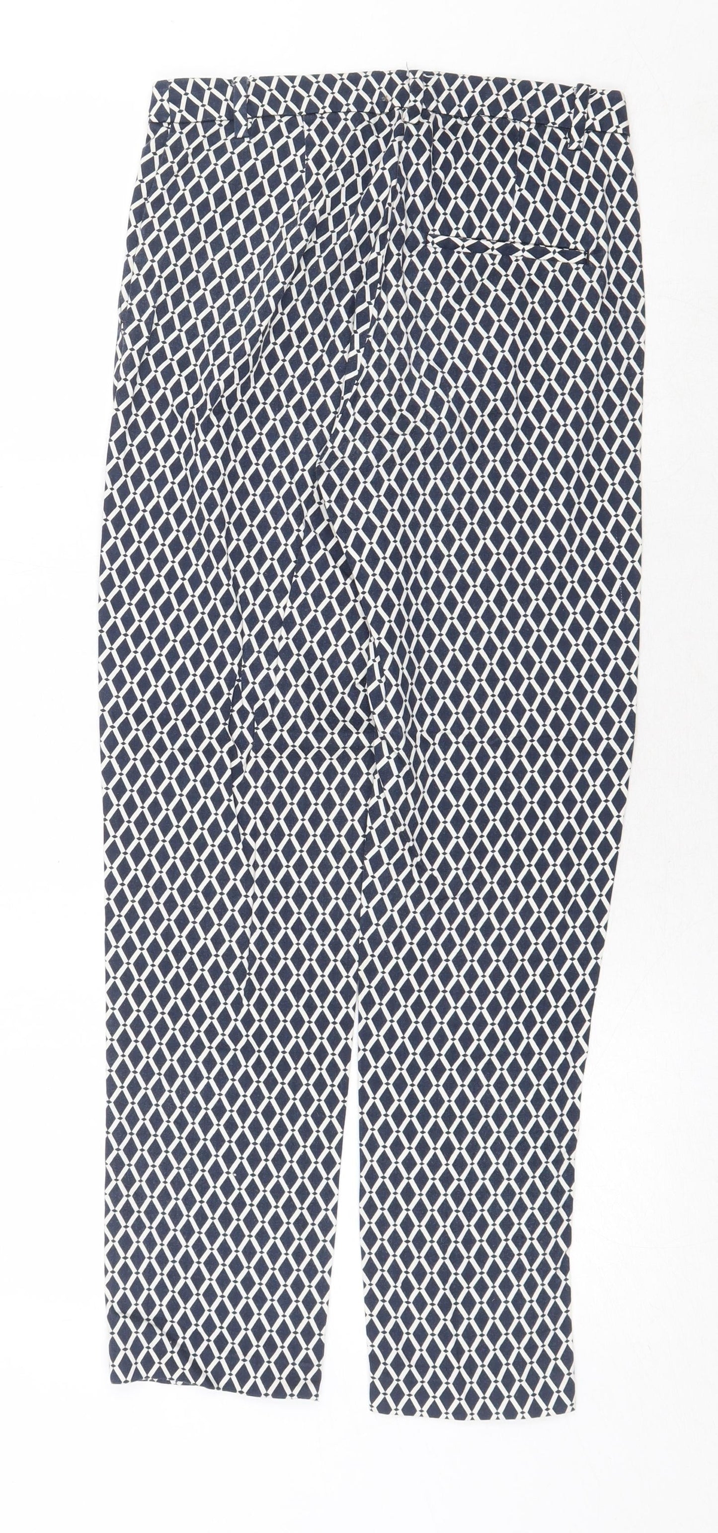 Womens UK Size 6 H&M Regular Fit Chino Blue Trousers