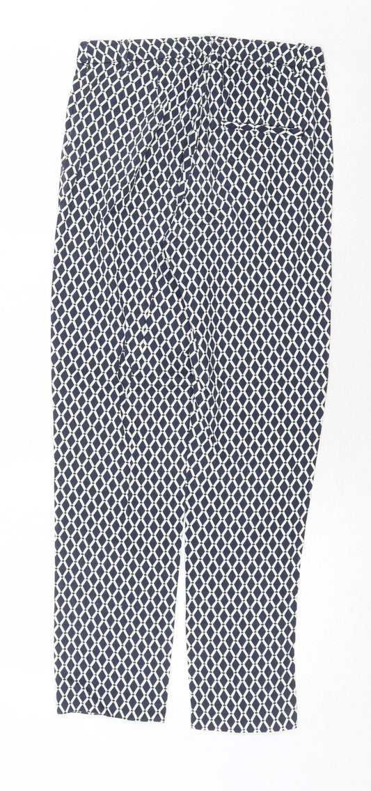 Womens UK Size 6 H&M Regular Fit Chino Blue Trousers