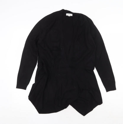 monso Womens Black V-Neck Viscose Cardigan Jumper Size S