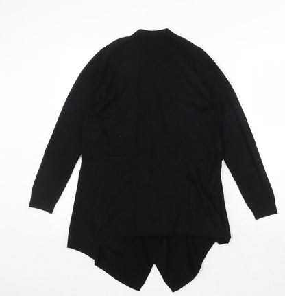 monso Womens Black V-Neck Viscose Cardigan Jumper Size S